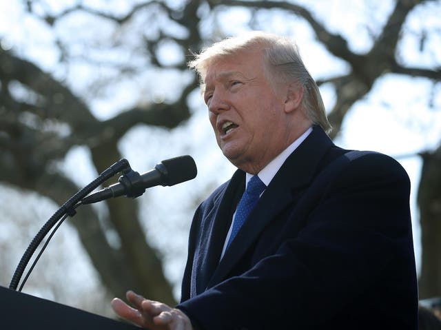 President Donald Trump speaks to March for Life participants and pro-life leaders in the Rose Garden at the White House