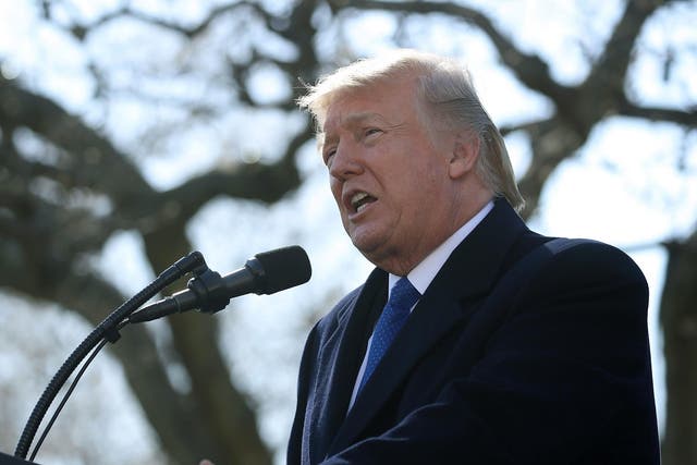 President Donald Trump speaks to March for Life participants and pro-life leaders in the Rose Garden at the White House