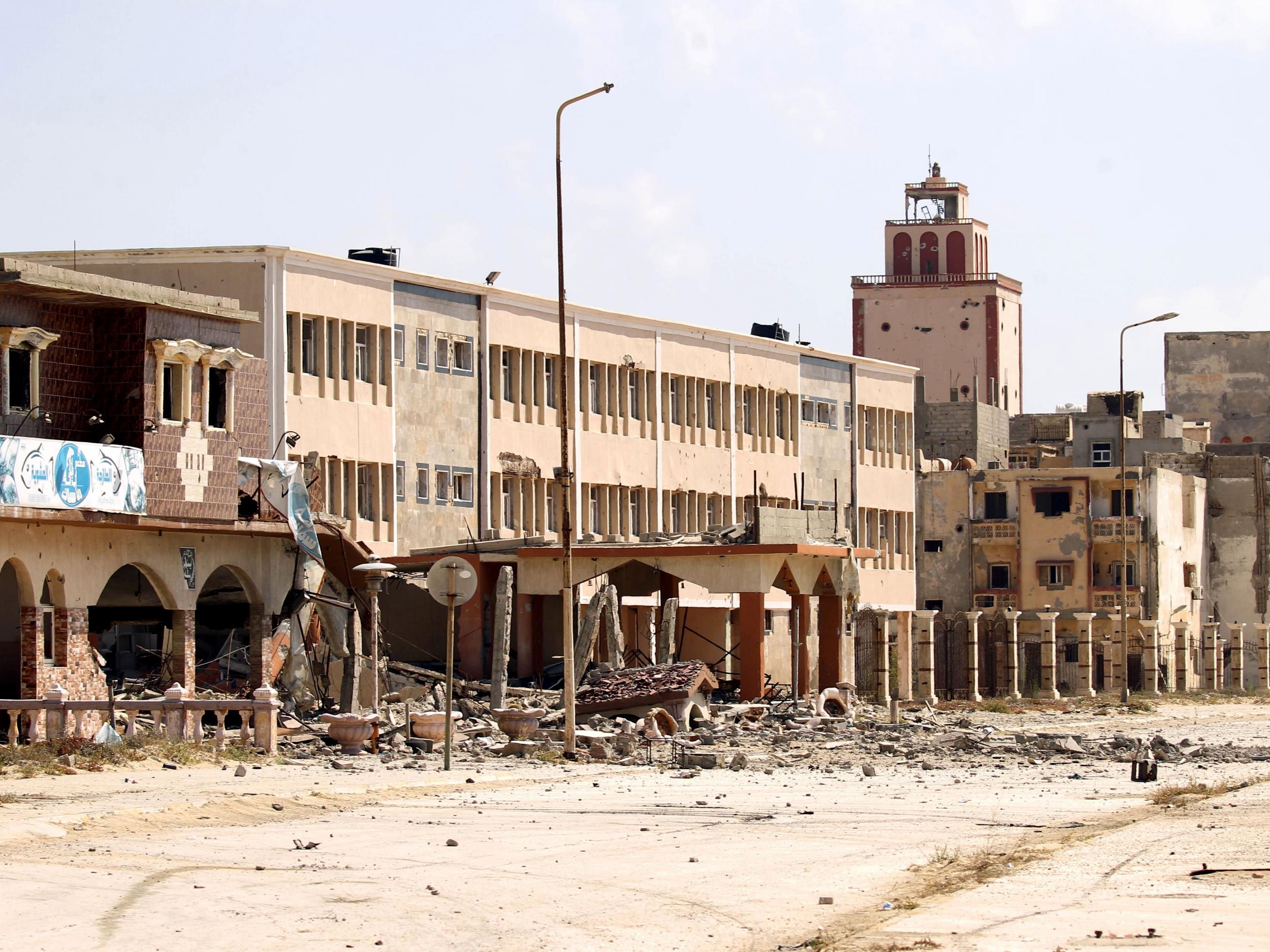 A stock image taken in July 2017, which shows the damage in the Libyan city of Benghazi after warfare raged from 2014 until late last year