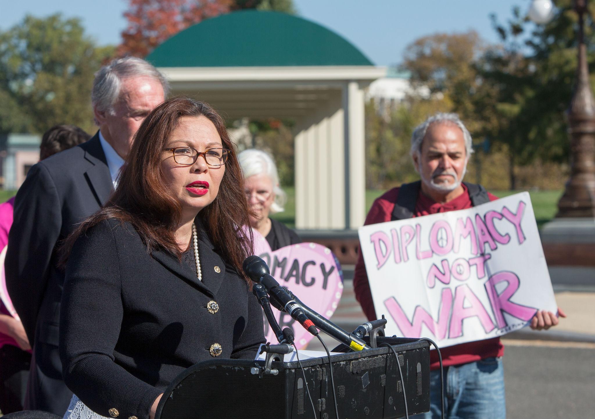 Democrat Tammy Duckworth will become the first sitting US senator to give birth while in office.