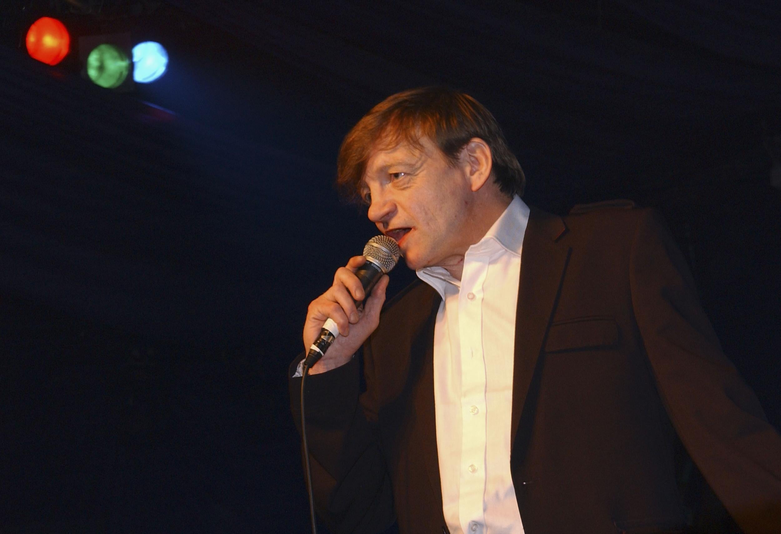 Mark E Smith of The Fall performs. Credit: Jim Dyson/Getty Images.