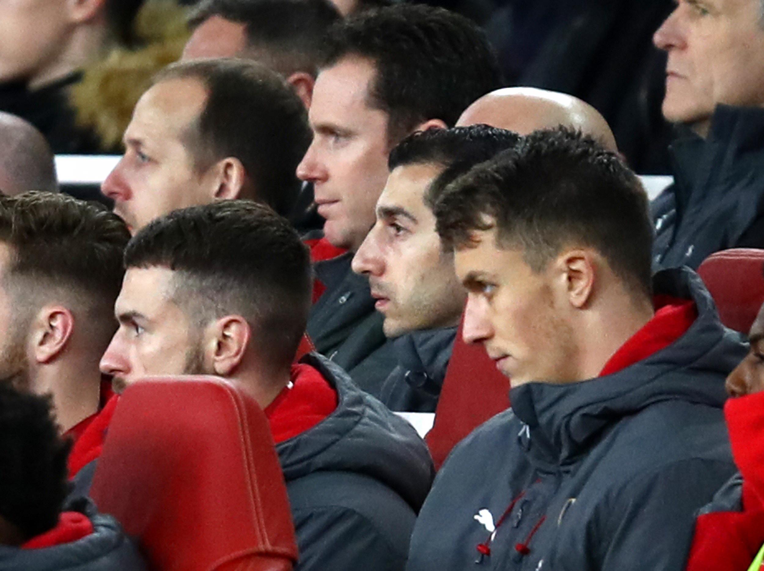 Mkhitaryan watched on from the stands