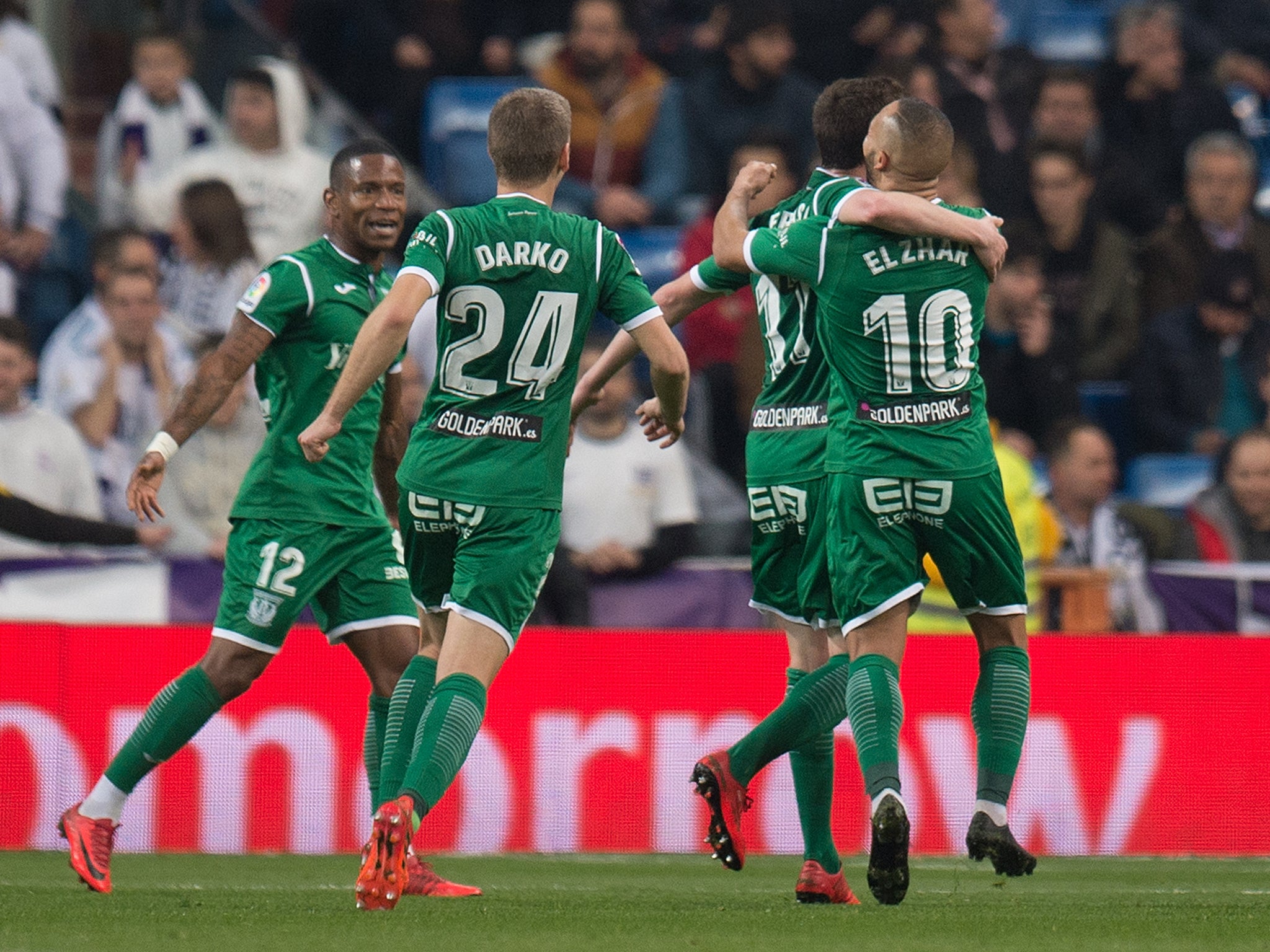 Leganes celebrated a surprise 2-2 aggregate victory over Real Madrid on away goals
