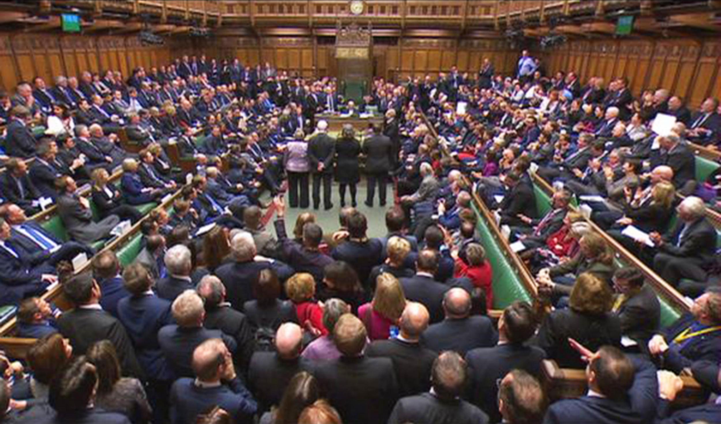 MPs during a vote in the Commons chamber