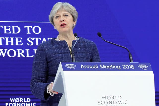 Theresa May's speech to the World Economic Forum in Davos was quickly overshadowed by her Chancellor's