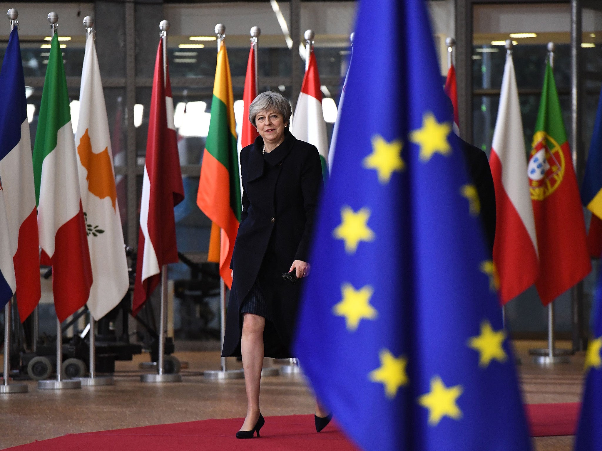 Theresa May in Brussels in December, when the Brexit talks moved onto trade - but there is still no 'clarity' her MPs say
