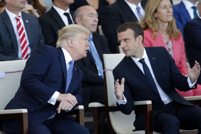 Mr Macron will be the guest at Mr Trump's first state dinner