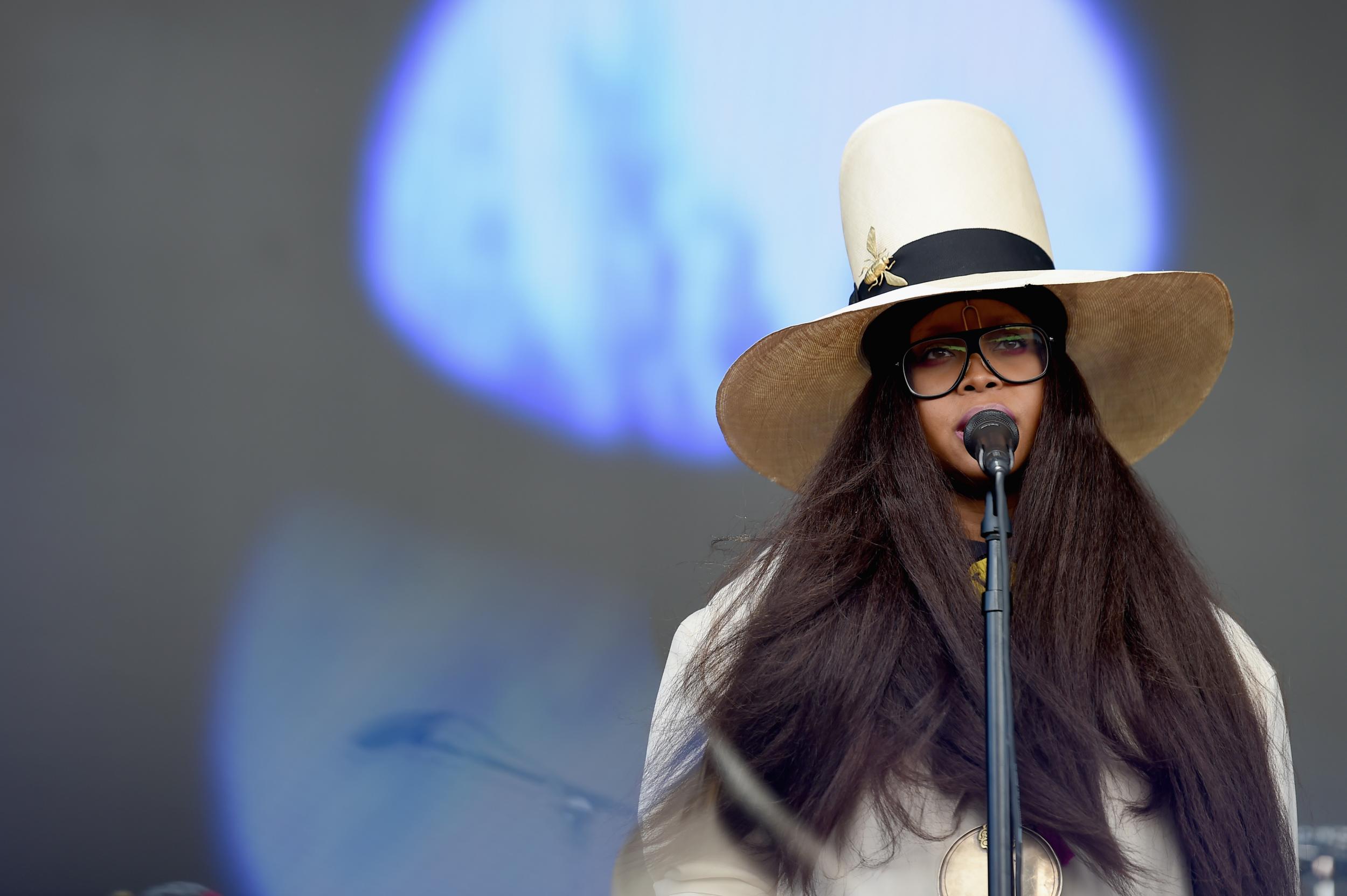 Erykah Badu performs onstage during the Meadows Music and Arts Festival - Day 2 at Citi Field on September 16, 2017 in New York City. Credit: Nicholas Hunt/Getty Images.