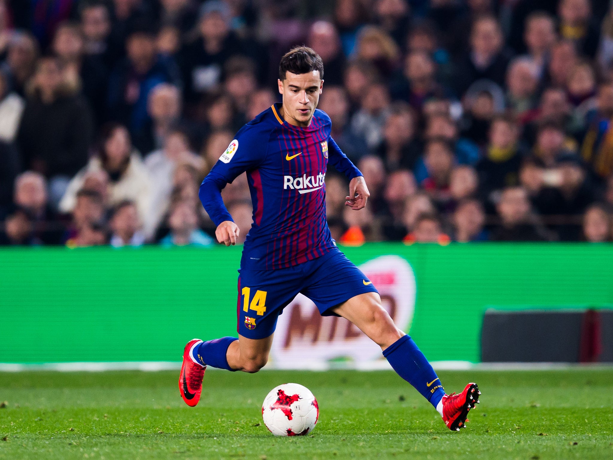 &#13;
Coutinho has hit his stride in La Liga and faces Real this weekend in good form &#13;