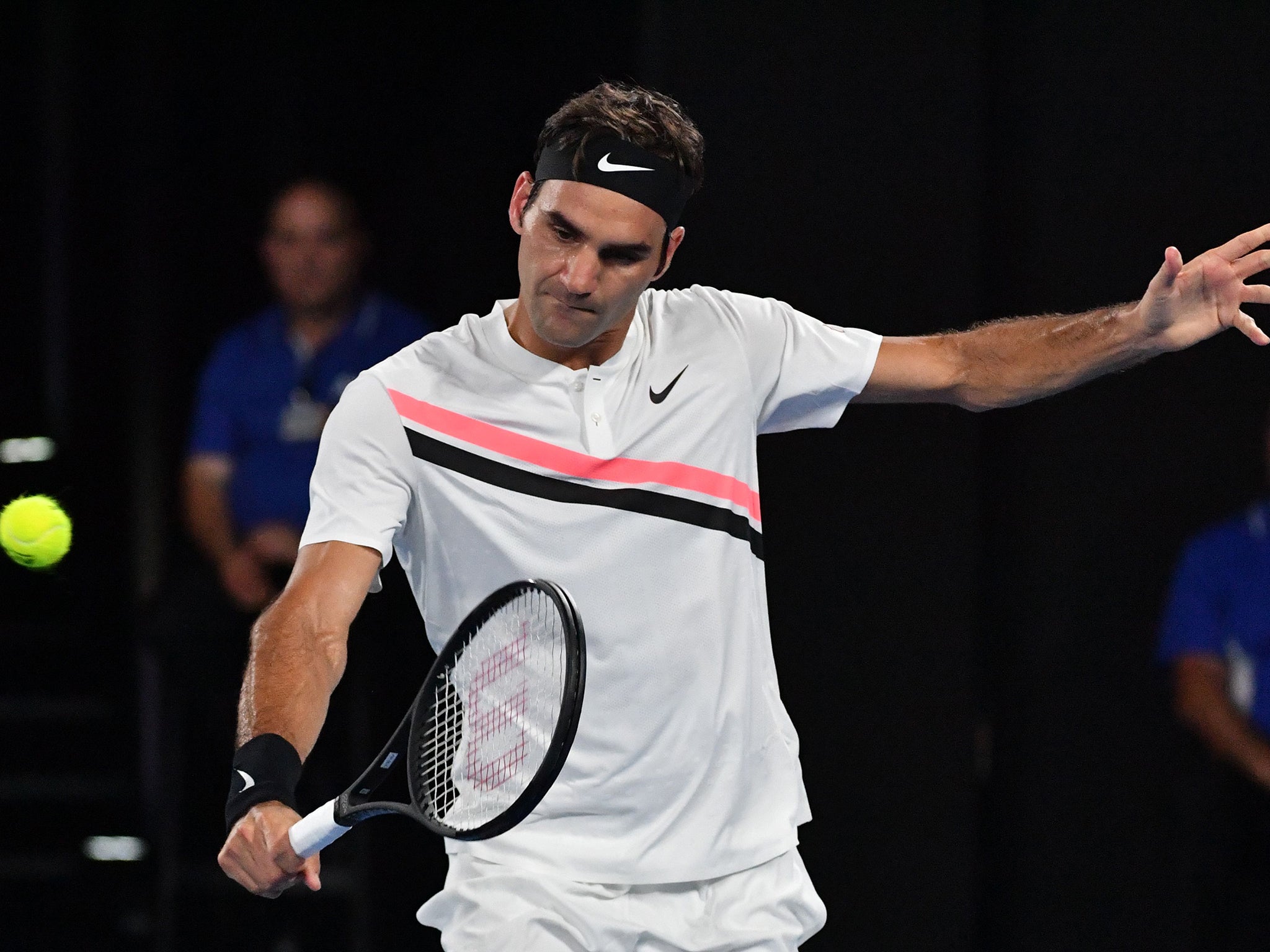 Federer was cruising as he closed in on a two-set lead when Chung retired