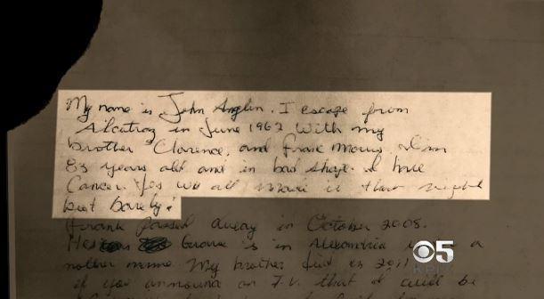 Letter claims inmates survived infamous Alcatraz escape