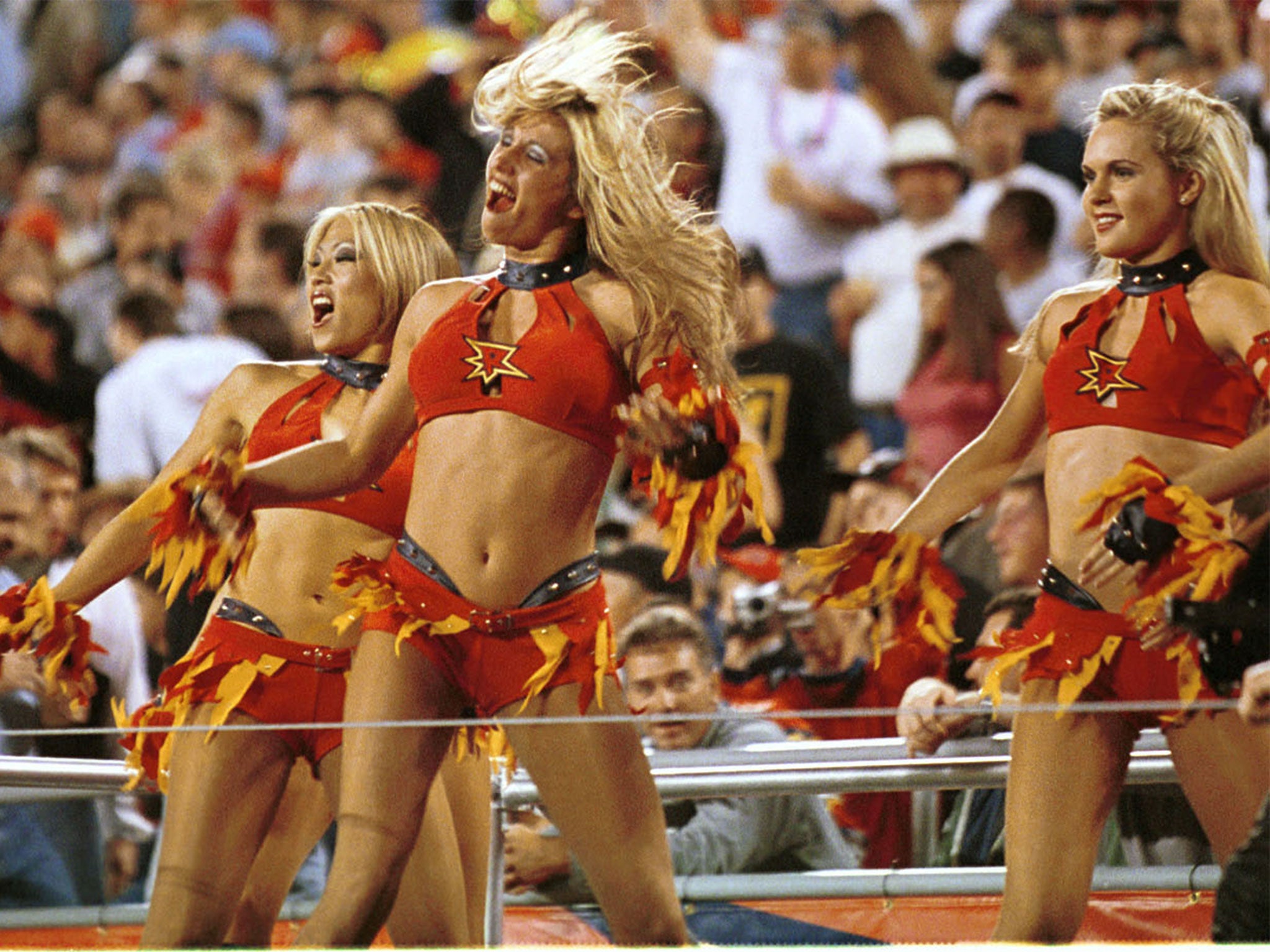 The XFL brought in skimpier cheerleaders to try and differentiate itself