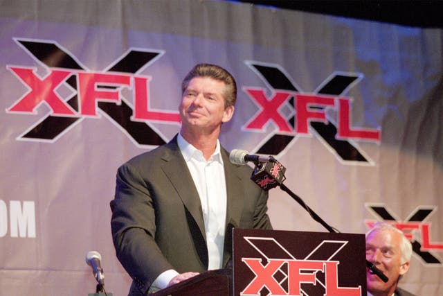 Vince McMahon announces the launch of the XFL in 2000, a league he will reboot from 2020