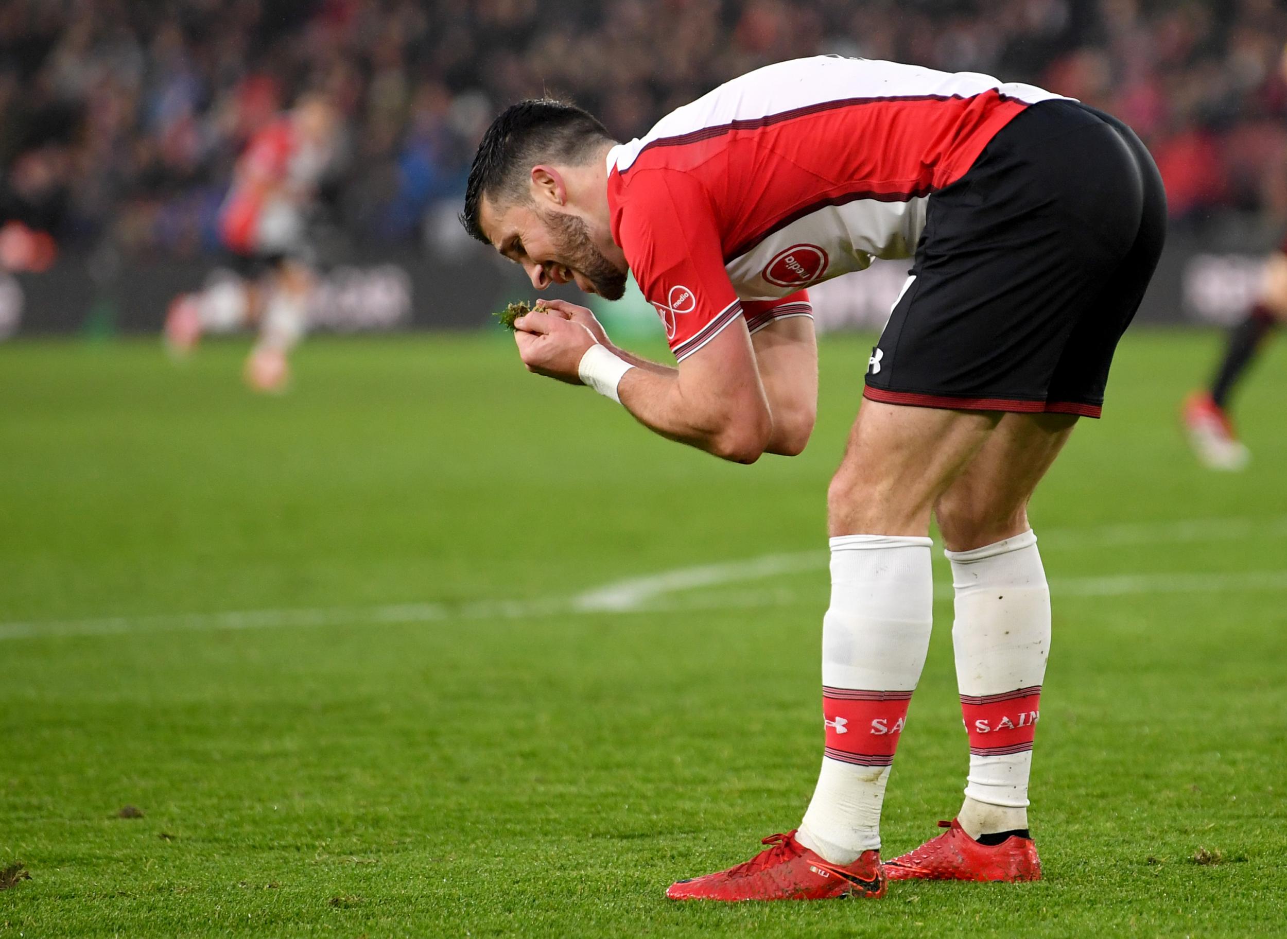 
Shane Long reacts after a missed chance on goal 