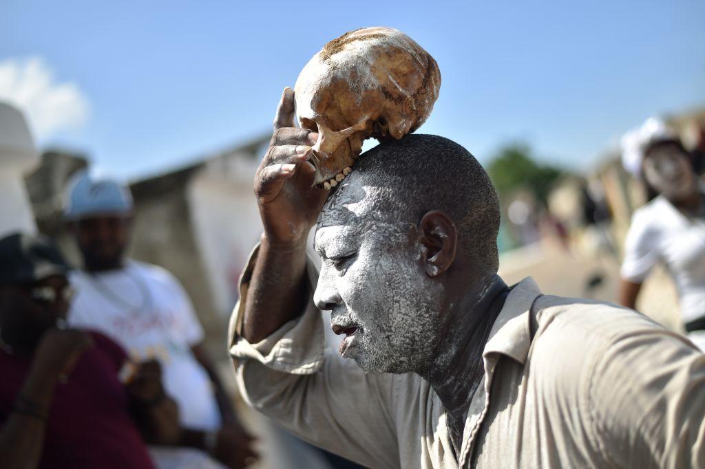 A ceremony honouring the Haitian vodou spirit of Baron Samedi on the Day of the Dead in November in the Haitian capital Port-au-Prince