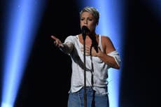 Pink wears t-shirt and jeans to Grammys in solidarity with #TimesUp