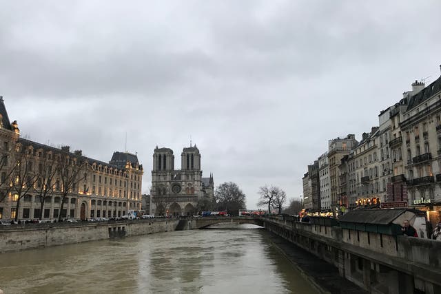 The water level of the Seine has risen after recent rainfall