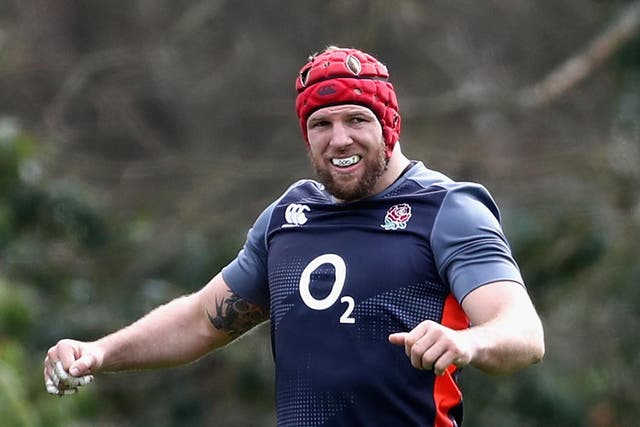 James Haskell and Joe Marler have joined up with the England squad to train despite being suspended