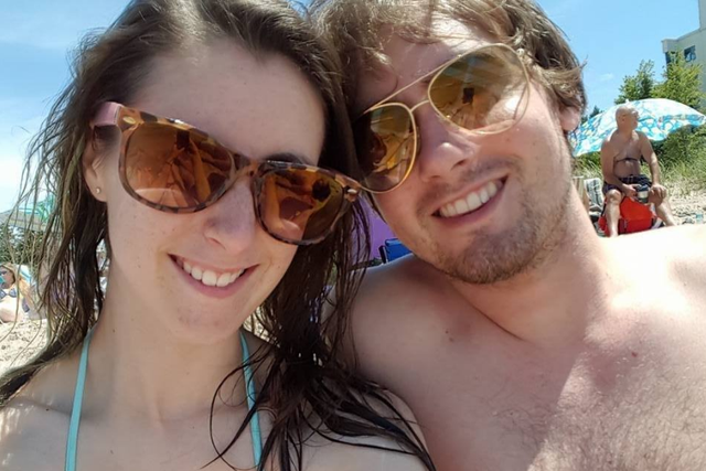 Katie Stephens and Eddie Zytner contracted worms while on holiday