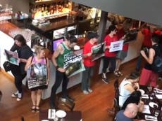 Vegans storm steak restaurant as part of animal rights protest