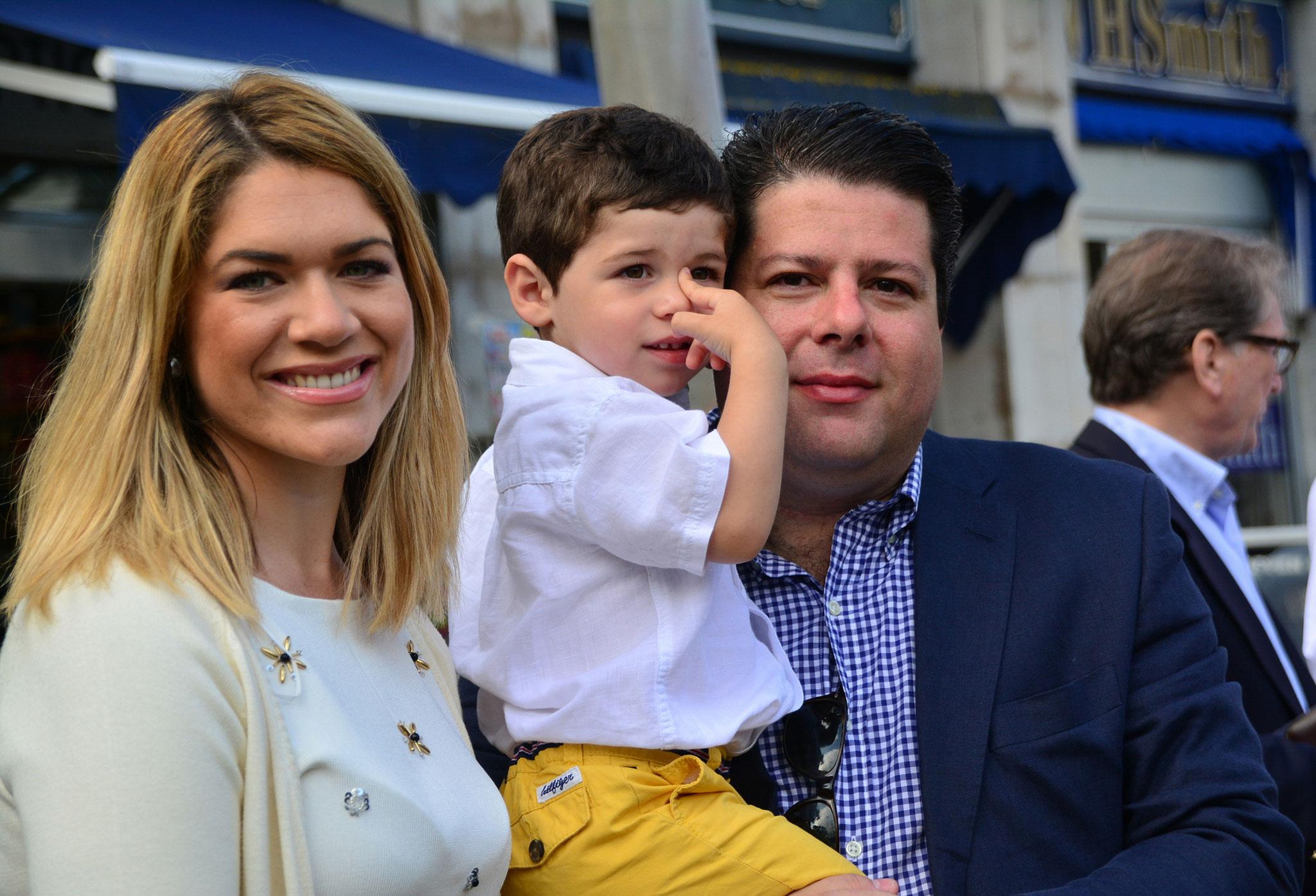 Fabian Picardo with his wife Justine Olivero and their son Sebastian