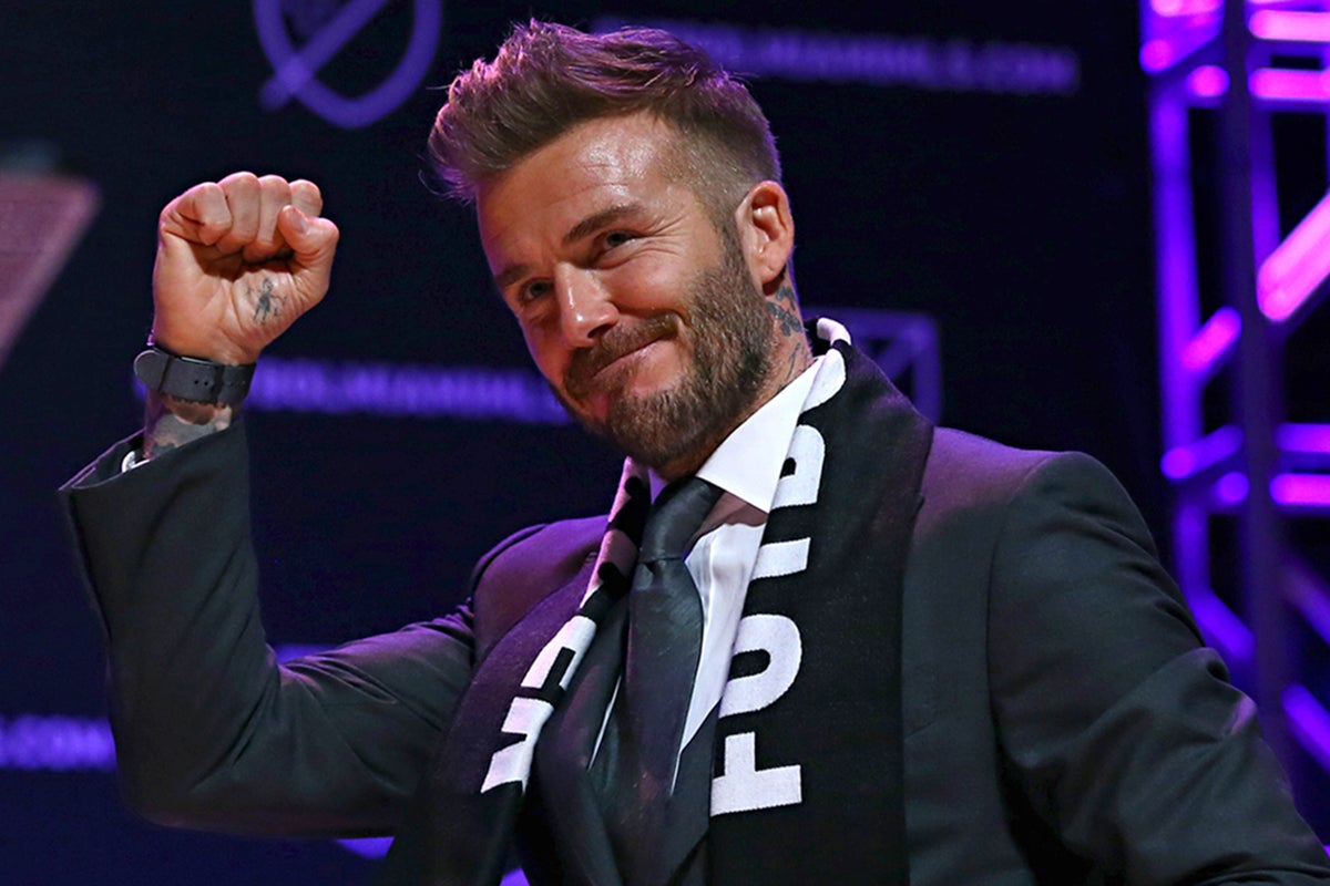 David Beckham reveals name of MLS expansion franchise is Inter Miami CF and unveils pink and black crest