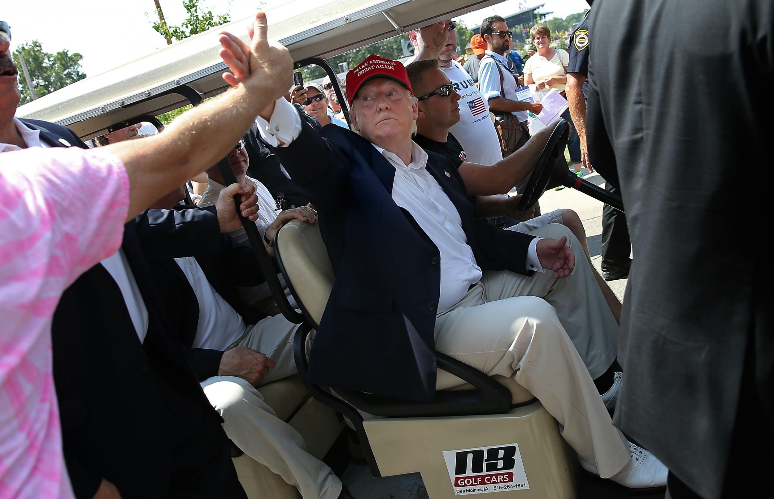 Mr Trump loves golf and claims to have a handicap of 3