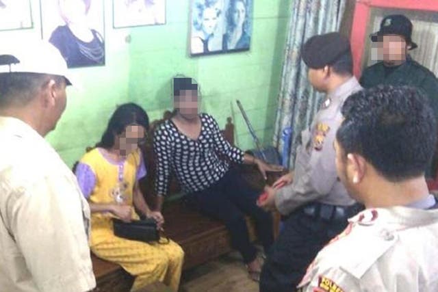Twelve transgender women were detained by police in Aceh after raids on several beauty salons 