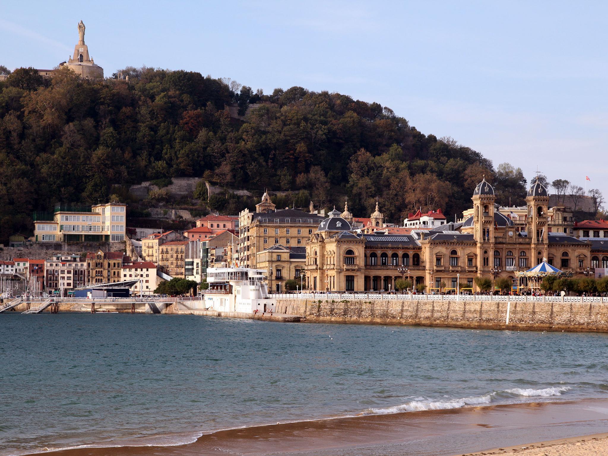 Calm before the storm: the San Sebastian seafront ahead of the competition