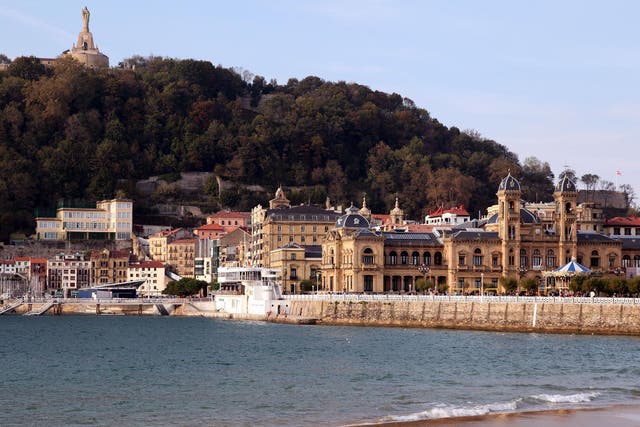Calm before the storm: the San Sebastian seafront ahead of the competition