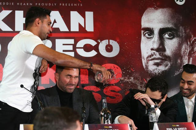 Lo Greco, who has won 28 of his 31 fights, mocked Khan's career trajectory, insisting he had been on a 'losing streak' in and out of the ring 