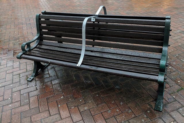 Bournemouth Borough Council has installed metal bars on town-centre benches to stop people sleeping on them