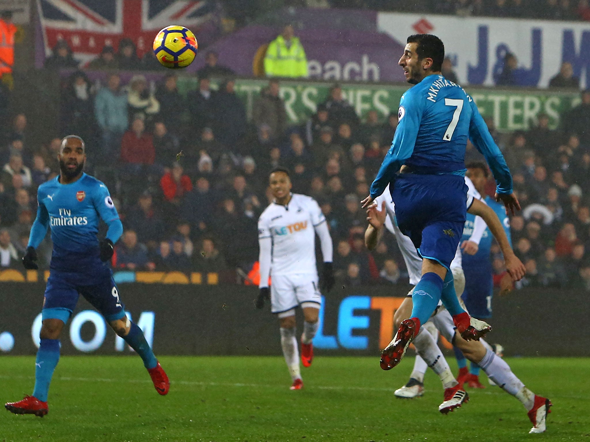 Henrikh Mkhitaryan came off the bench to make his Arsenal debut