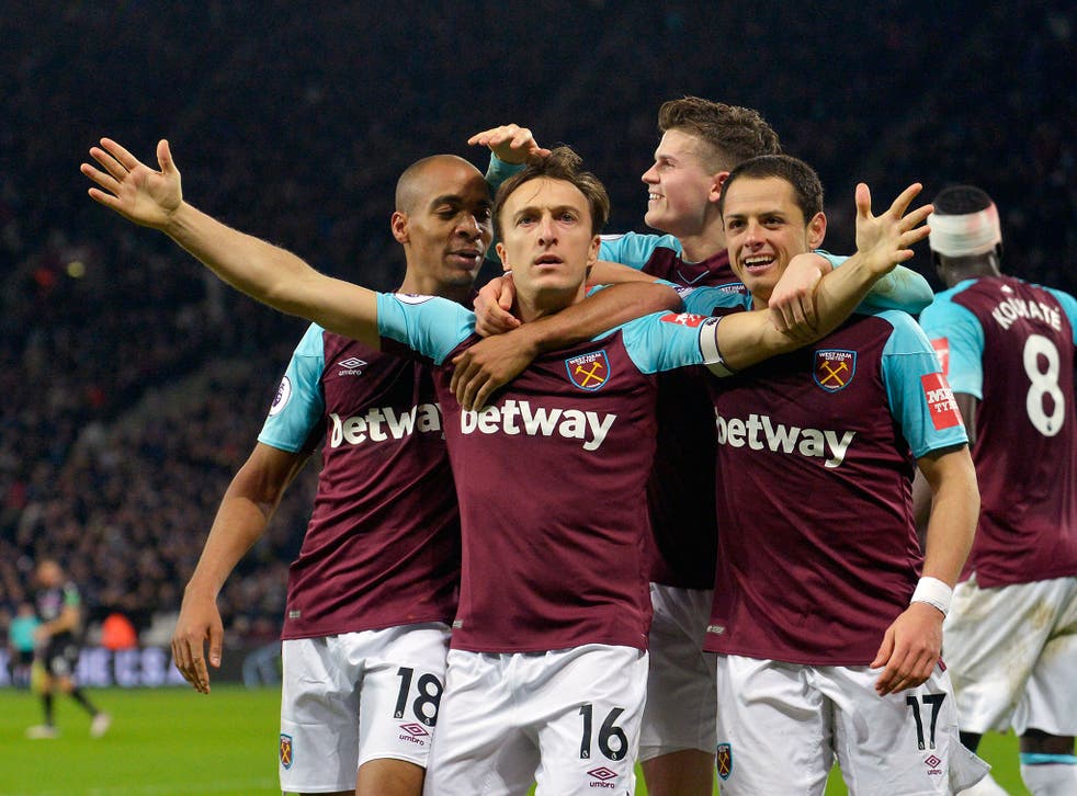 Mark Noble converted from the spot to draw West Ham level