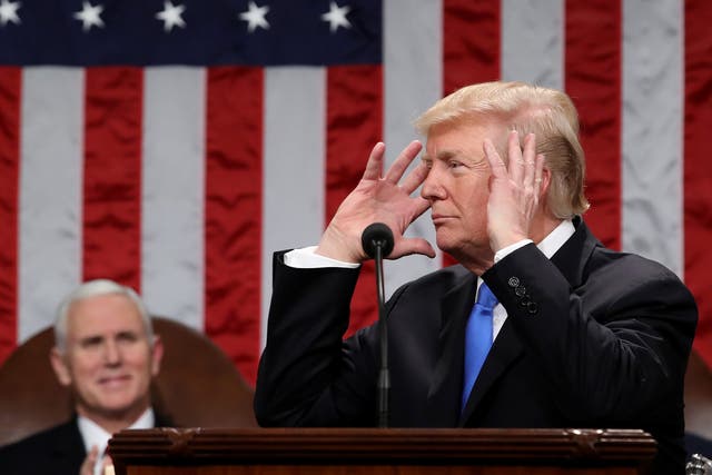 Donald Trump delivers the State of the Union address