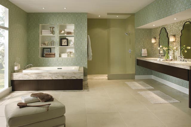 “Bathrooms have become even more sumptuous,” says designer Nate Berkus