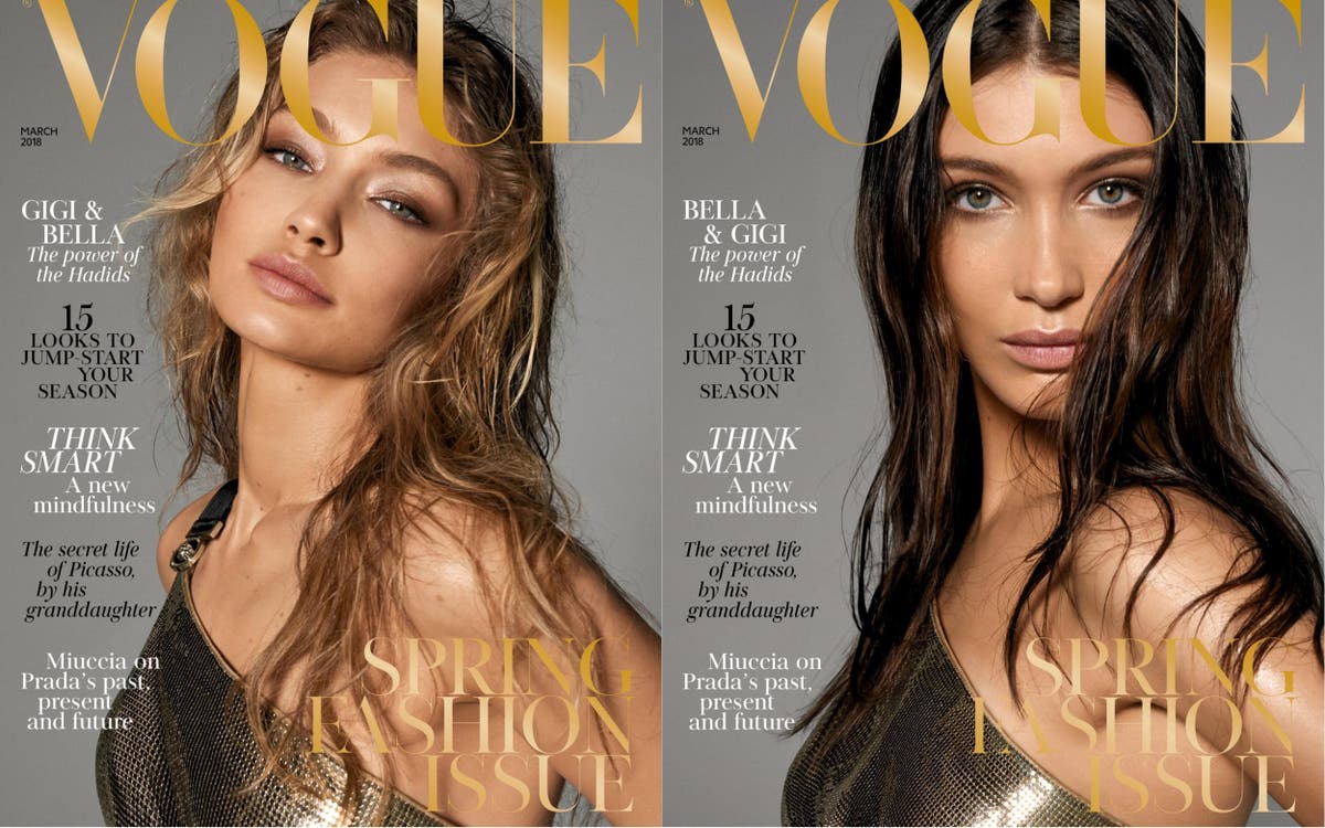 British Vogue shocks with images of Gigi and Bella Hadid naked together ...