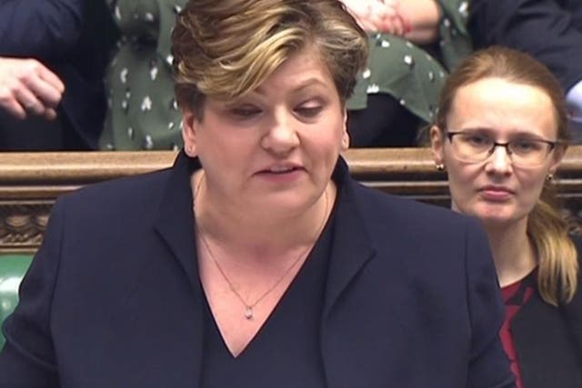 Emily Thornberry said she was the only Emily ever to have been elected, compared to 155 Davids
