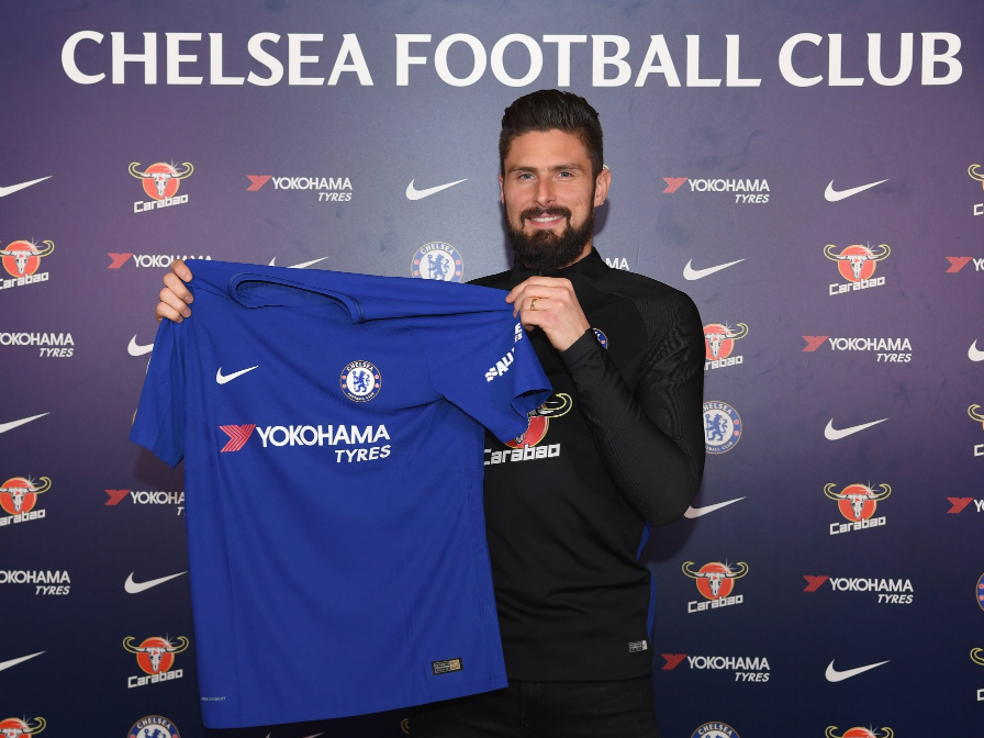 Giroud joined Chelsea on a 18-month contract