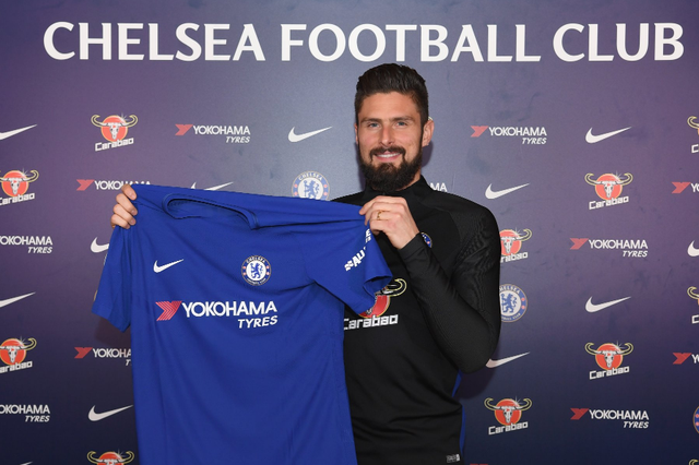 Giroud joined Chelsea on a 18-month contract