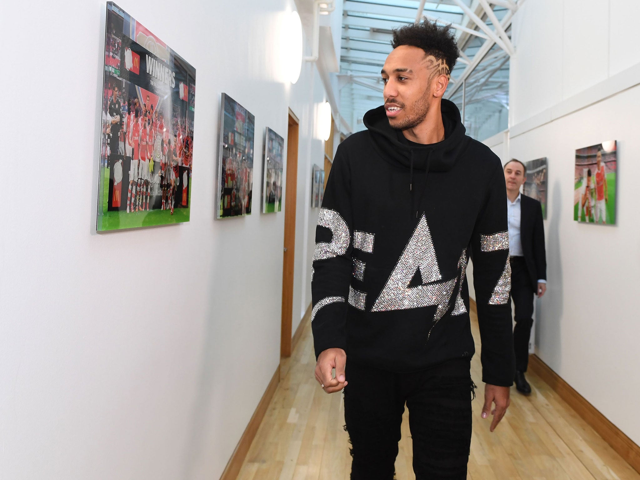 Pierre-Emerick Aubameyang was unveiled as an Arsenal player on Wednesday