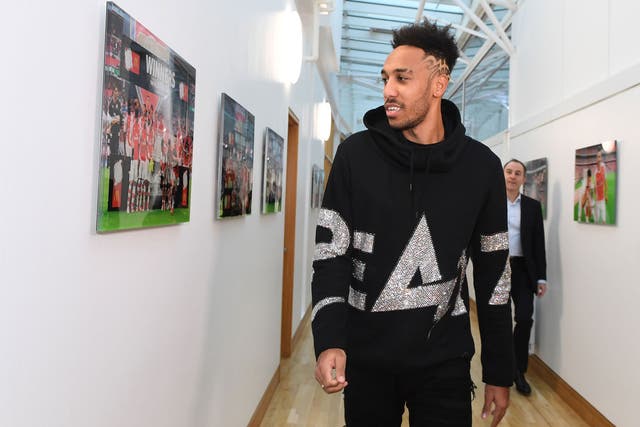 Pierre-Emerick Aubameyang was unveiled as an Arsenal player on Wednesday