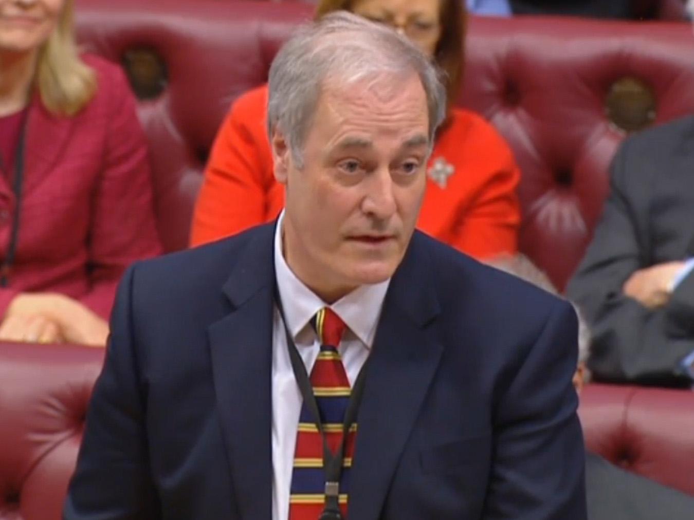 Lord Bates said he was 'ashamed' about his 'discourtesy'