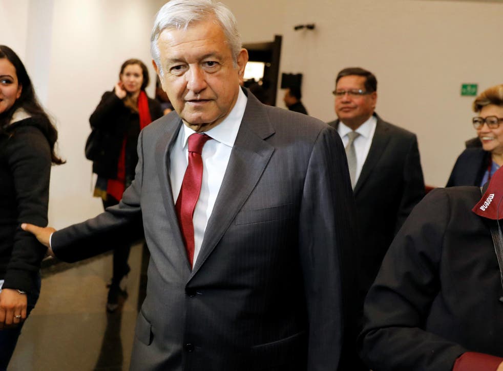 Andres Manuel Lopez Obrador, Mexican presidential pre-candidate on 29 January 2018.