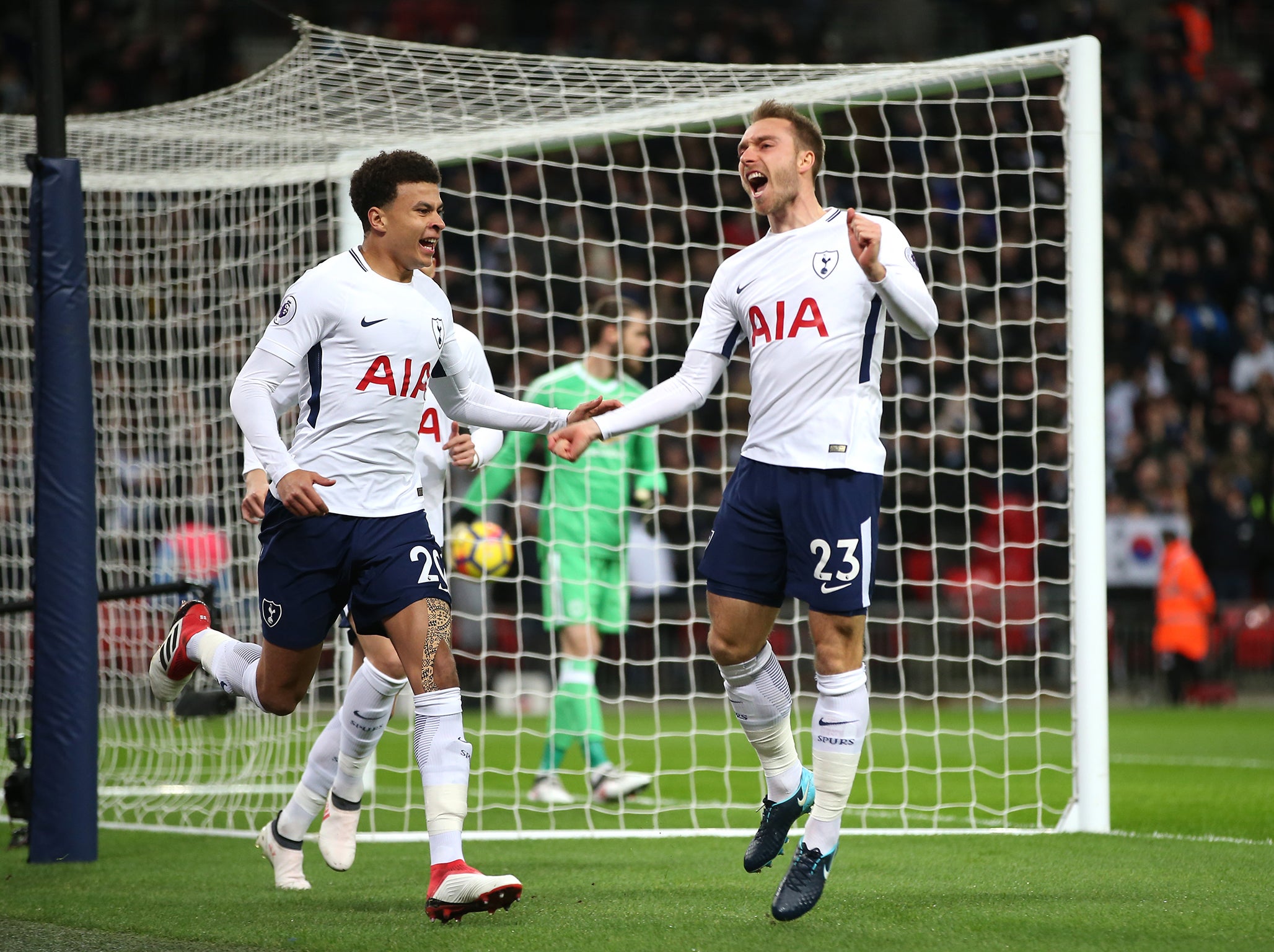 Eriksen scored the third-fasted Premier League goal ever