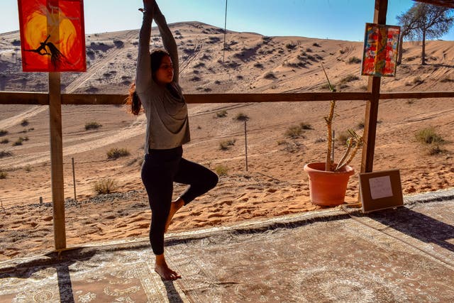 Yoga is one of the activities on offer at Alma Retreat in Ras al-Khaimah