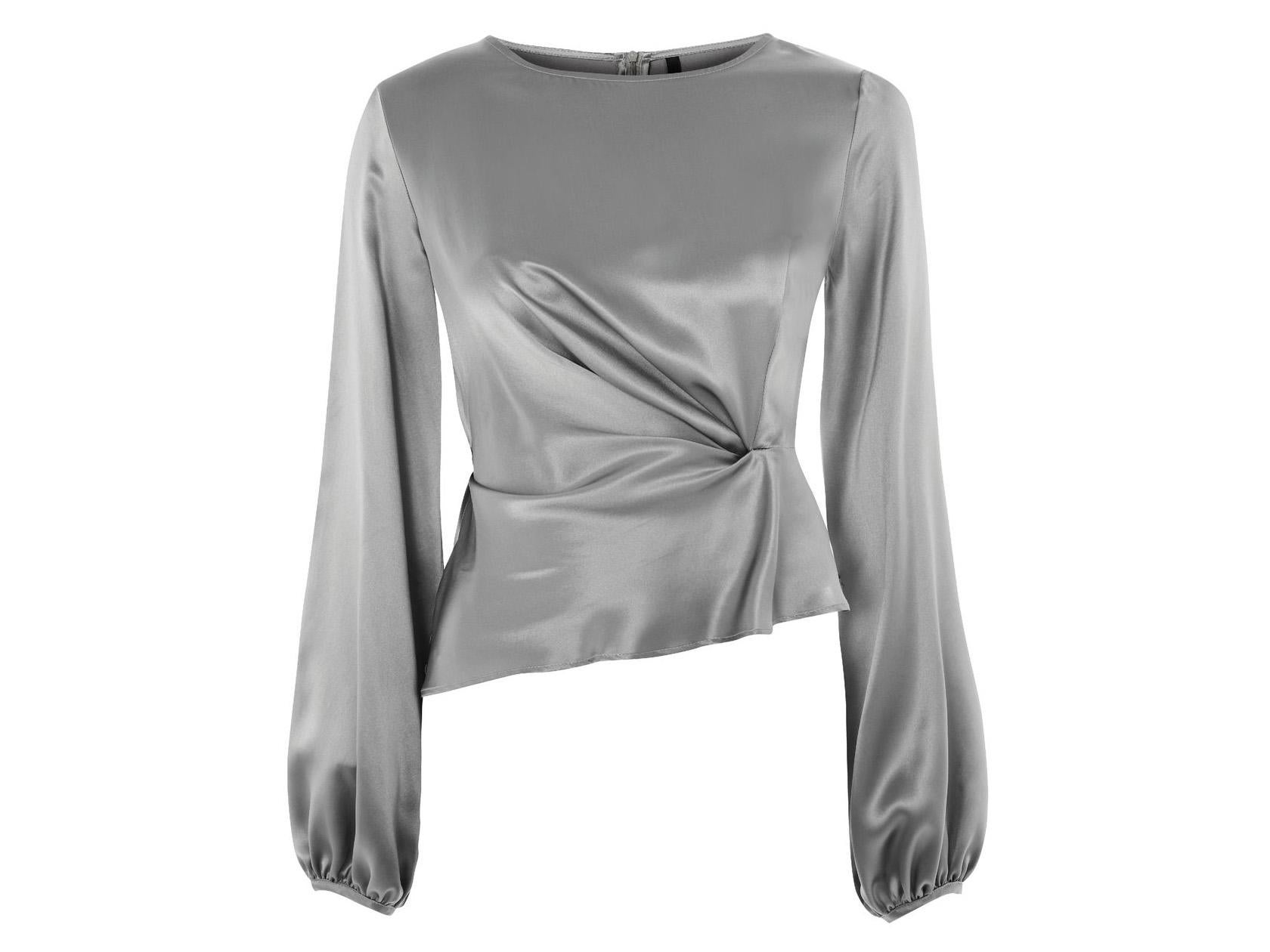 The stylish garments are diverse and distinct such as the Satin Tuck Blouse by Boutique, £69, Topshop