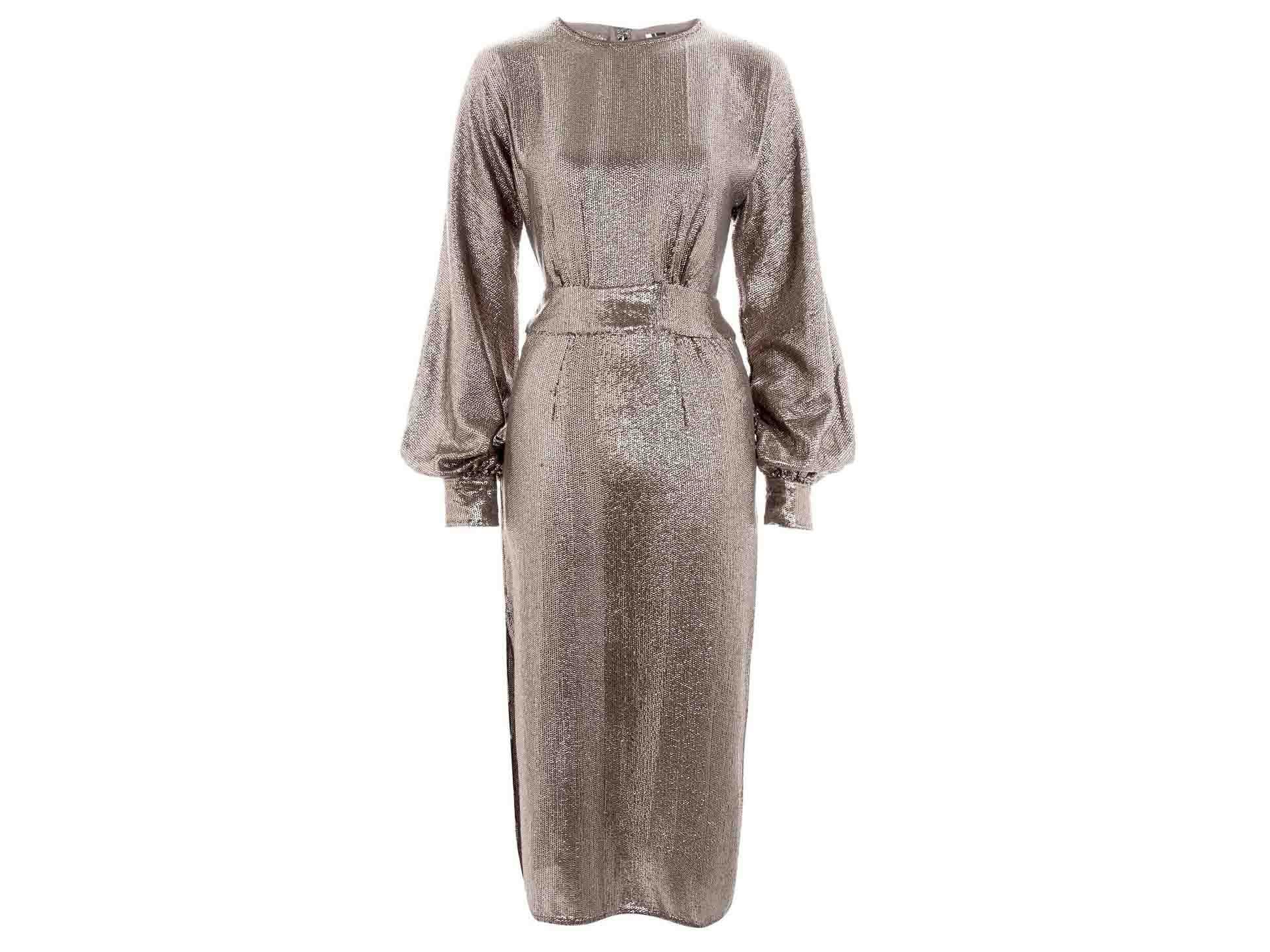 Silver Batwing Midi Shift Dress is casual yet elegant, £95, Topshop