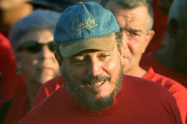 Fidel Castro's son Fidel Angel Castro Diaz-Balart, known also as "Fidelito", is seen attending May Day commemorations at Revolution Square