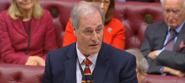 Lord Bates announcing in the House of Lords on Wednesday he would be offering his resignation